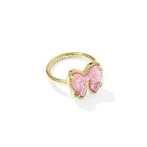 NEW KENDRA SCOTT women's haley bow ring in gold/blush